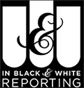 in black and white logo